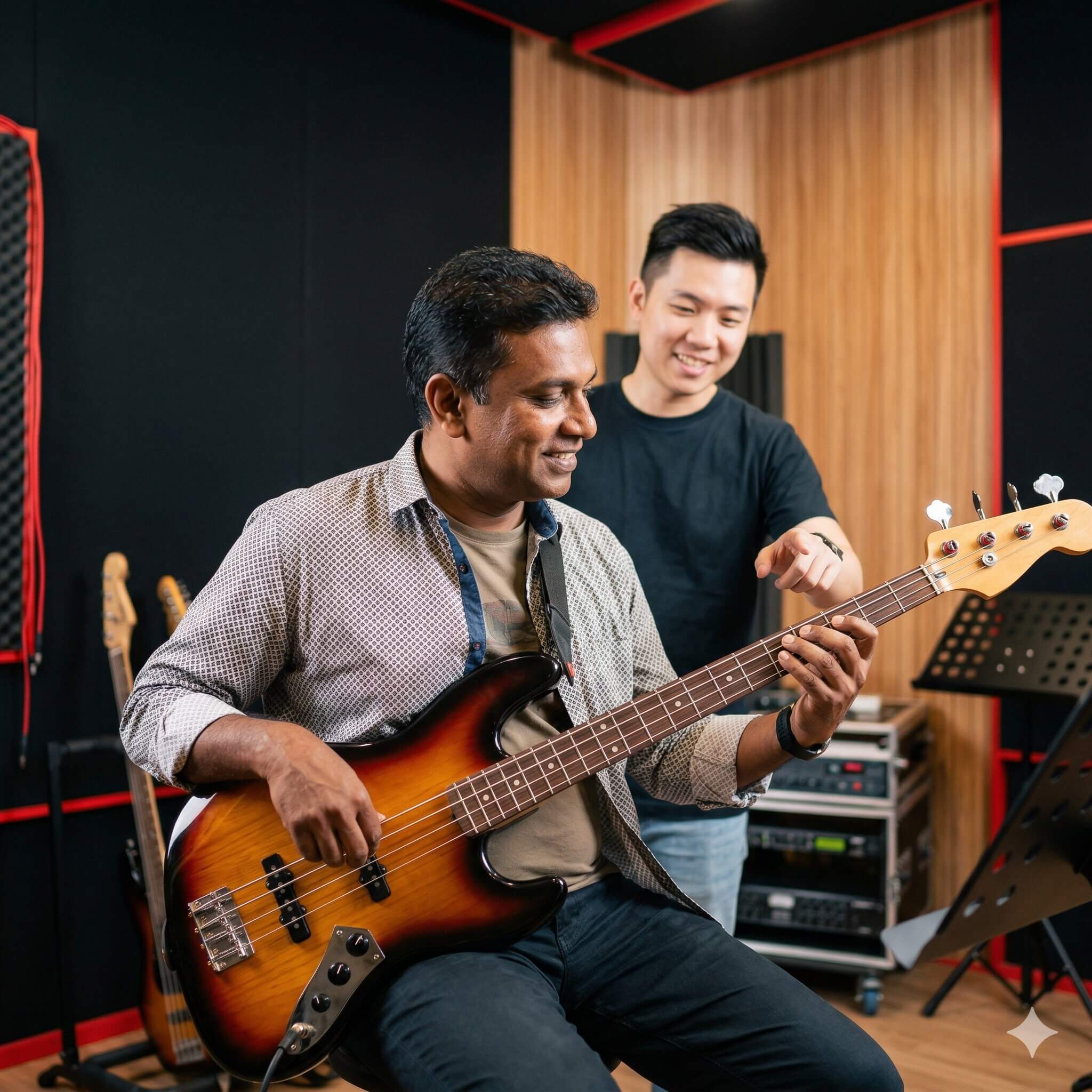 Bass guitar student