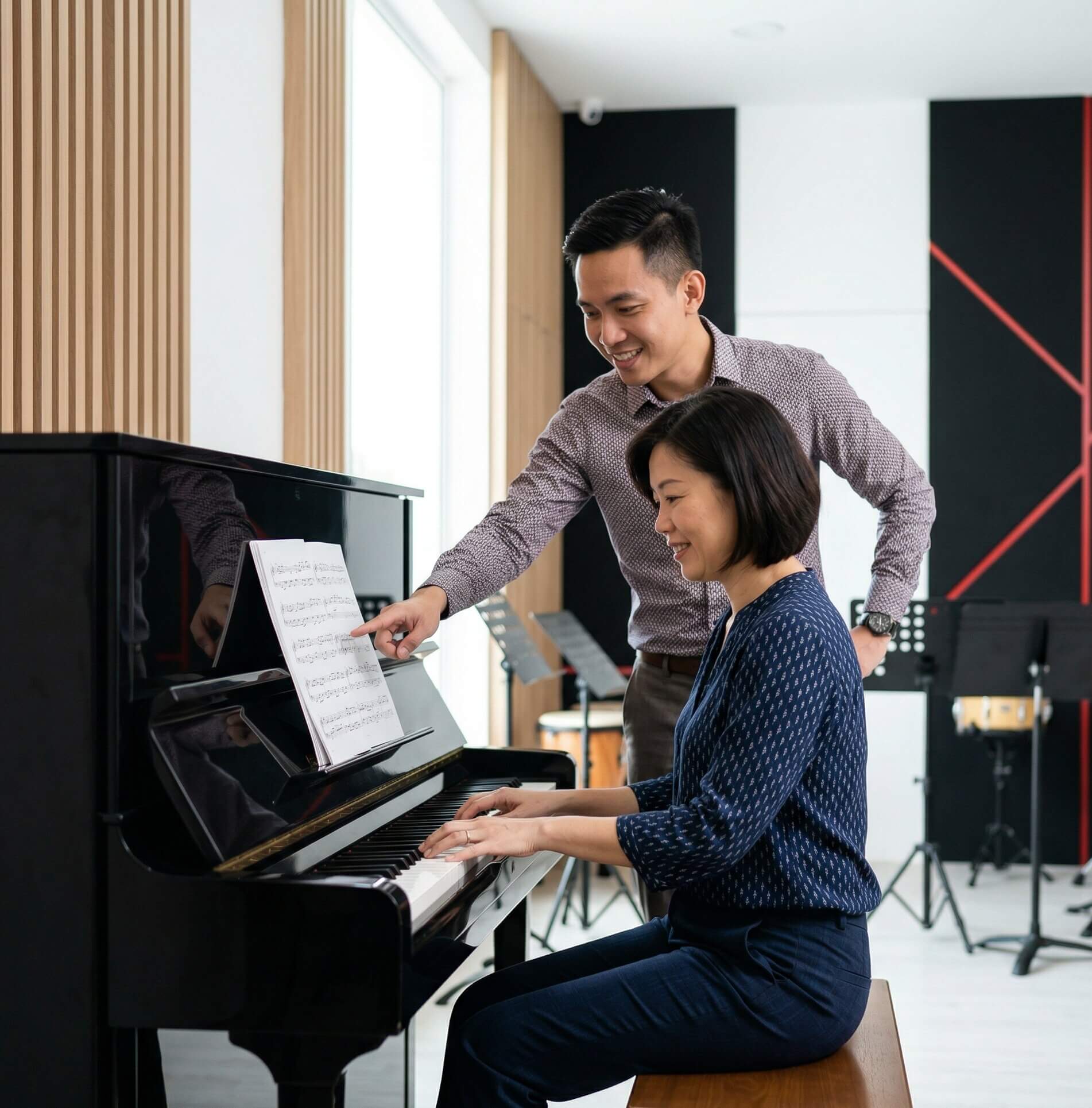 Piano student